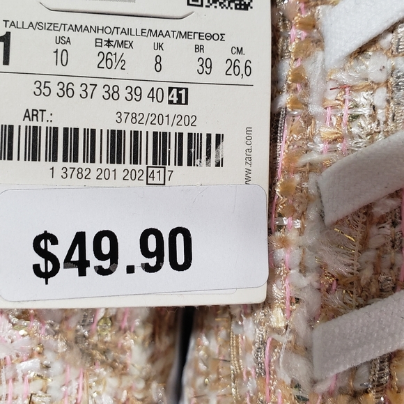 ZARA Banana Sequin Patch New Sneakers and Purse - Picture 12 of 13